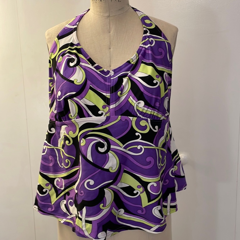 Mossimo purple paisley halter swimsuit top